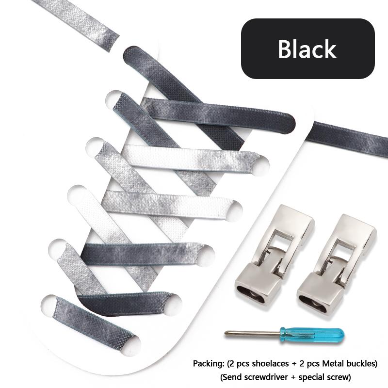 Cross Lock Shoelaces Colorful Rainbow Elastic Flat Laces Without Ties Shoelace Sneakers No Tie Shoe Laces Kids Adult Shoestrings