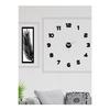 3 Piece Wall Clock Set, Acrylic Plexiglass Mirrored Palm Leaves And Roman R. Clock