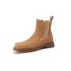 2025 Winter/Autumn Chelsea Boots Genuine Leather Shoes for Women Retro Boots Round Toe Ankle Boots British Style Women Shoes