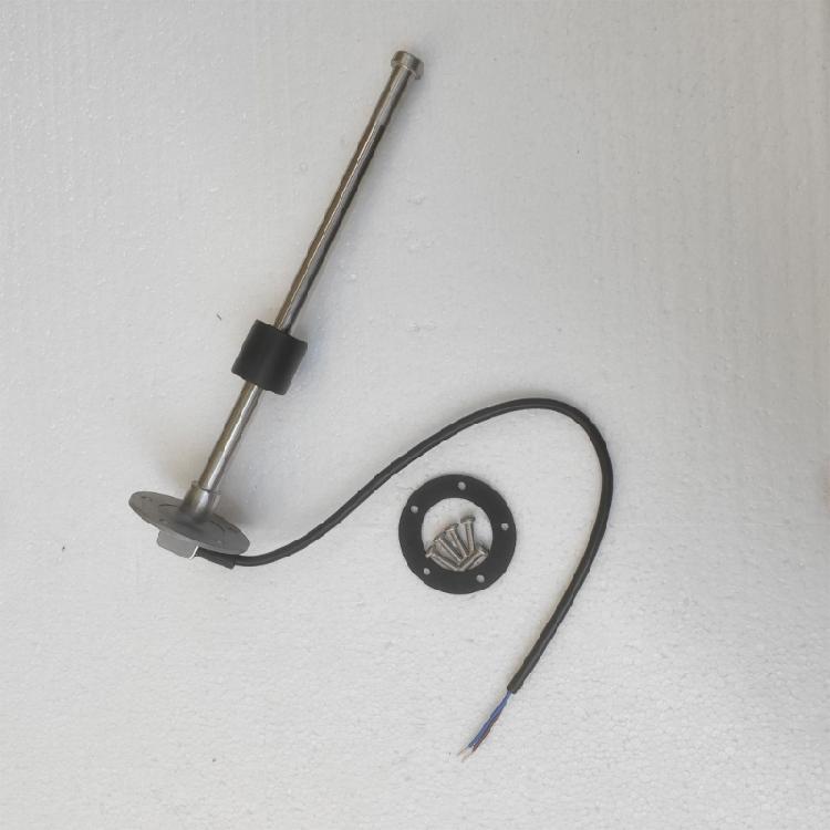 Fuel Tank Level Sensor with Spring Contact Array, Float-Based Sending Unit with 304 Stainless Steel Construction and Two Wire Connection