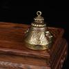 Brass Pure Double Face Lion Doorbell Antique Copper Tibetan Buddhism Pestle Bells Home Decor Ornaments for Living Room Gifts