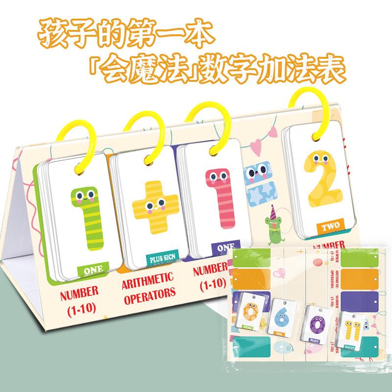 Children Desktop Number Addition And Subtraction Math Early Education Cognitive Cards 1pcs