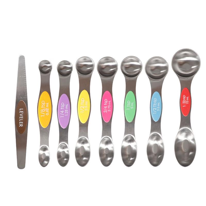 Uto Magnetisches Edelstahl Messlöffel-Set mit zwei Enden