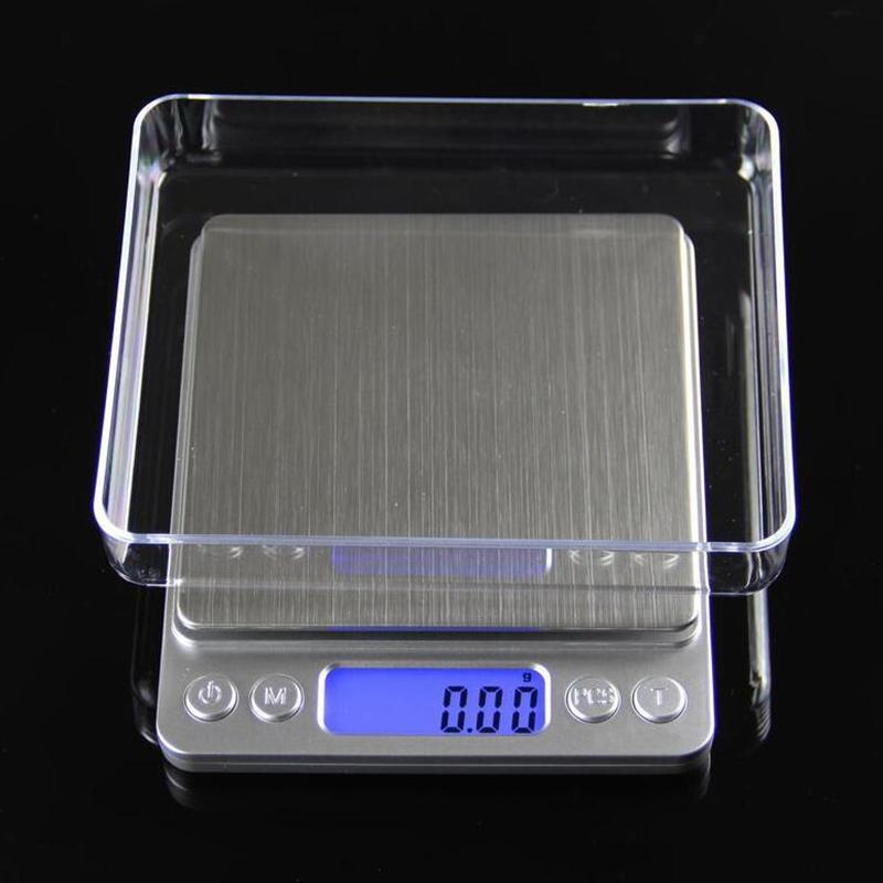 Balance Numérique Balances Électroniques 3kg 0.1g Étui de Poche Balance à Bijoux Balance Alimentaire de Cuisine Argenté Avec 2 Plateaux