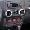 Red Air Condition AC Radio Switch Knob Ring Trim for 11+Jeep Wrangler JK/Compass