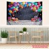 1pc Polyester Fiber Cartoon Balloons and Gifts Photography Backdrop for Birthday Party and Home Decor