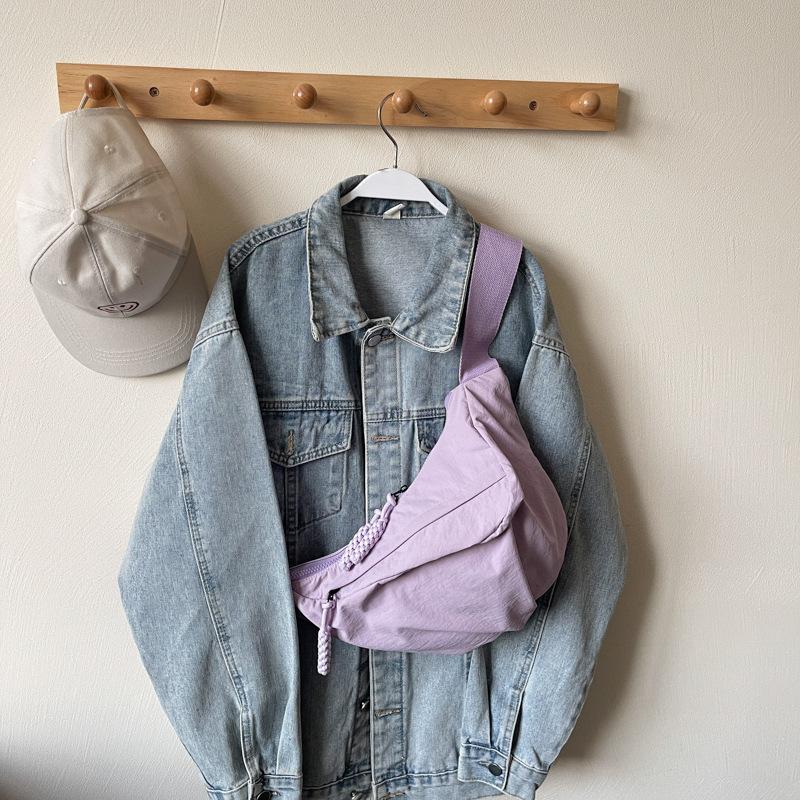 

Casual underarm bag women 2025 new nylon cloth dumpling bag wide shoulder strap shoulder bag