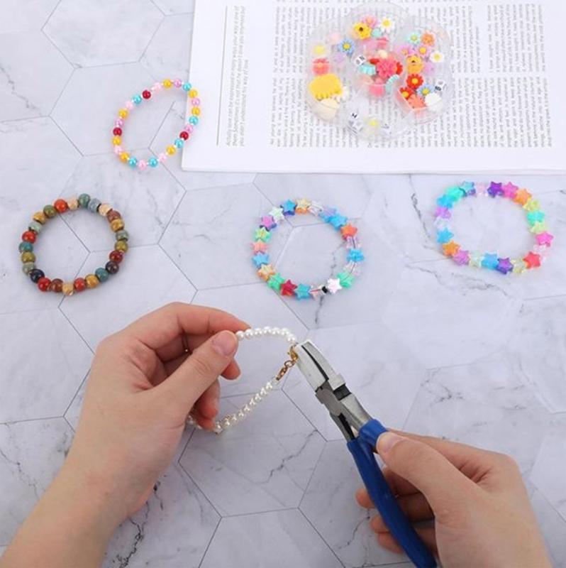 Double Nylon Jaw Pliers with Replacement Tips and Screwdriver for Jewelry Making Spring Loaded Pliers Wire Wrapping Tool