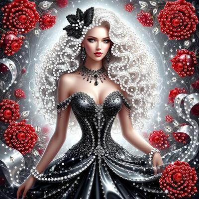 Beauty Special Shaped 5D DIY Partial Drill Diamonds Paintings Gem Art for Adults DIY Gift Home Decor Crystal Diamond Art 30x30cm