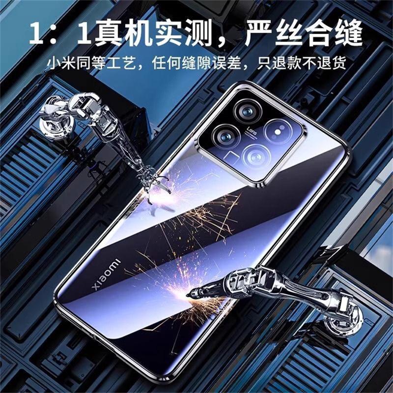 360 Full Case For Xiaomi 15T Pro Case For Mi 15 T 5G Double Sided Magnetic Adsorption Metal Capa Tempering Glass Protect Cover
