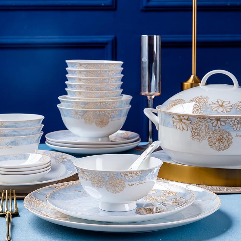 Jingdezhen 28 darabos skandináv kerámia étkészlet