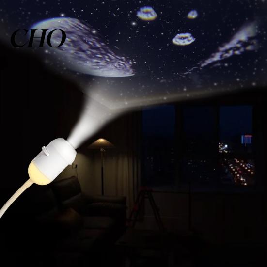 Dreamy Night Light 2-In-1 Star Projector with Films, USB Starry Sky LED Projection Lamp for Bedroom, Mini Ceiling Wall 360 Degrees Rotation