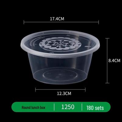 Caja de plástico redonda desechable para comida MiaoJie con tapa