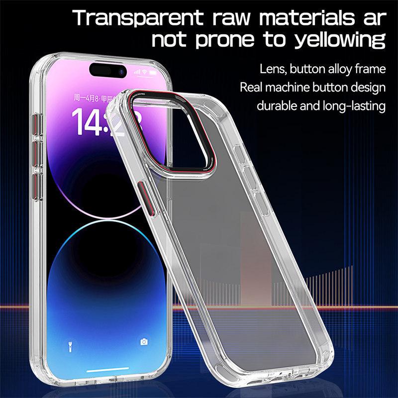 Luxury High Quality Transparent Acrylic Case for iPhone 15 Pro Max 14 Plus 13 12 Pro 11 All-inclusive Drop Protection Cover