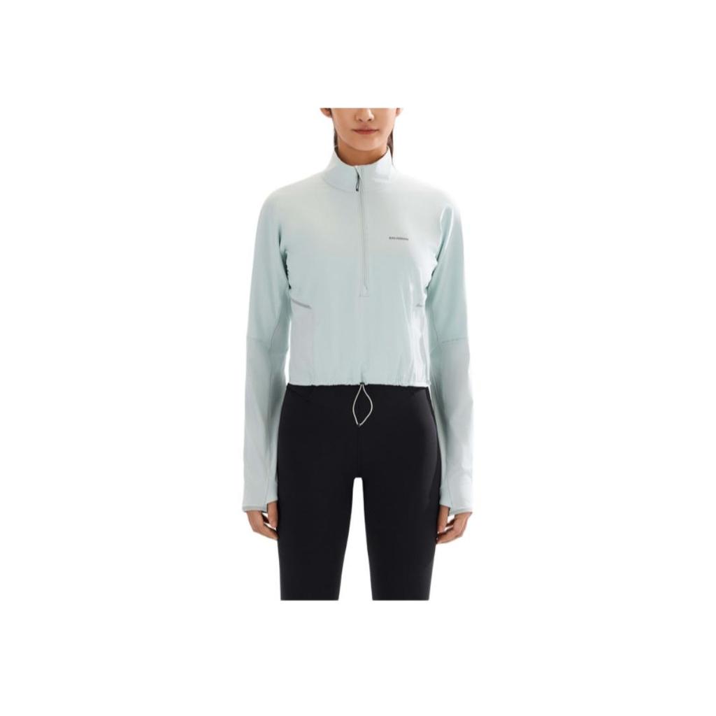 New SALOMON SENSE AERO HYBD CP PLVR W RUNNING Jacket Women's Mist Blue C22902