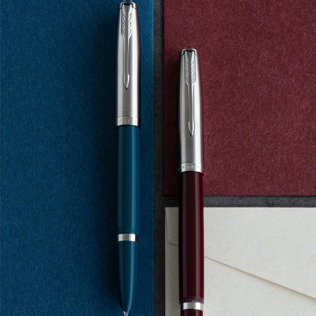 Parker Füllfederhalter 51 Türkisblau CT Feine Feder Geschenkverpackt Offiziell importiertes Produkt 2123509Z