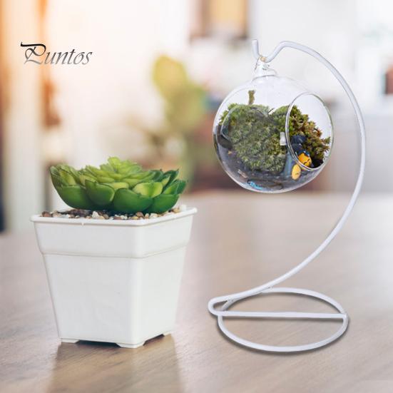 Moderner Minimalistischer Ständer Ornamenthalter für Glaskugeln Spiraldesign mit Stabiler Eisenbasis Gestell Luftpflanzen Terrarium Hexenkugel Hochzeit Zuhause