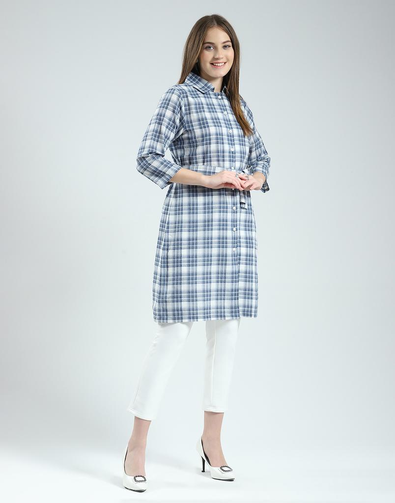 Monte Carlo Women's Check Collar Neck Tunic