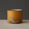 Vintage 60/65ML Tea Cup, Office Coffee Water Cup, Ceramic Hand-painted Mountain Shaped Cup, Exquisite Tea and Coffee