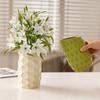 Hexagonal Faceted Ellipse Dot Vase Silicone Mould For Resin Concrete Craft Projects And Home Decoration