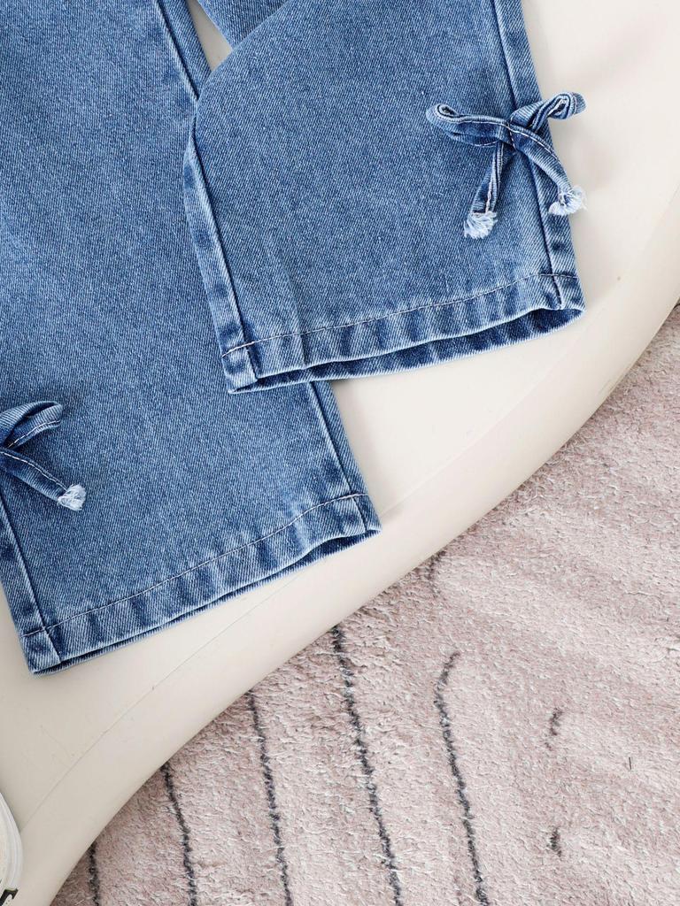 Neues Europäisches & Amerikanisches Baby-Mädchen-Set: Blauer Hoodie und Hose