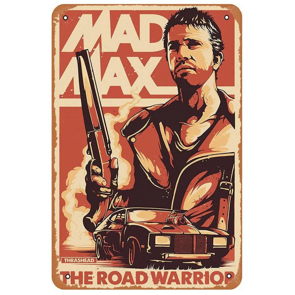 Old Film Poster Painting Training Day Bad Boys Mad Max Tin Sign Shabby Decoration Metal Plate Home Room Wall Plaques Sign Decor