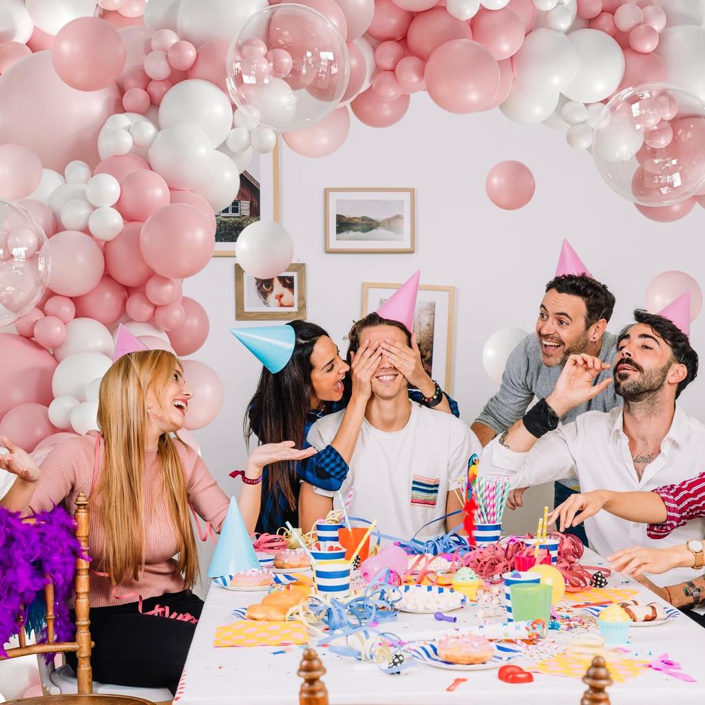 Pink and Blue Balloon Arch Garland Set Birthday Gift Wedding Anniversary Bridal Party Decoration Room Decoration