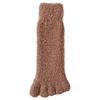 Womens Fuzzy Plush Slipper Socks Warm Coral Fleece Solid Color Five Finger Socks