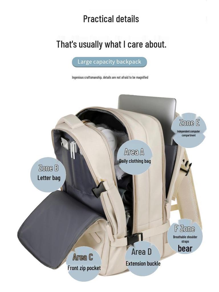 Unisex Cross-Border Large-Capacity Laptop Backpack for Business, Travel, and College