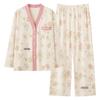 Women's All-Cotton Long Sleeve Pajama Set - Spring/Autumn Style, Casual Cardigan, Long Pants, Can Be Worn Outside (2025 New).