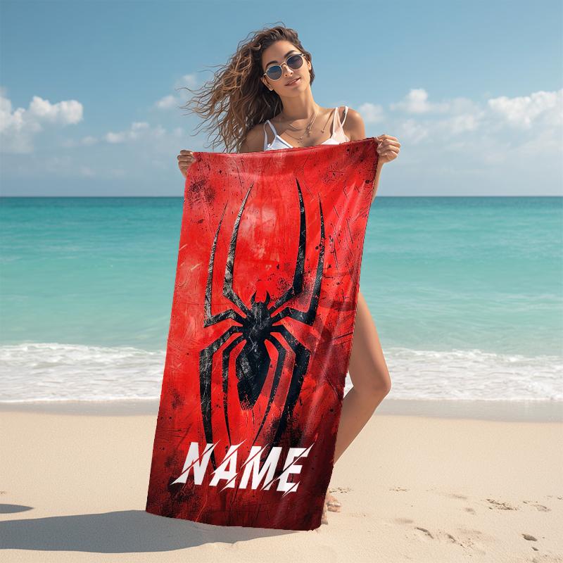 Personalized "Spider-Man: Urban Legend" Beach Towel Microfiber Beach Towel Thin Absorbent for Beach Swimming Yoga Bath Sports. 0910243