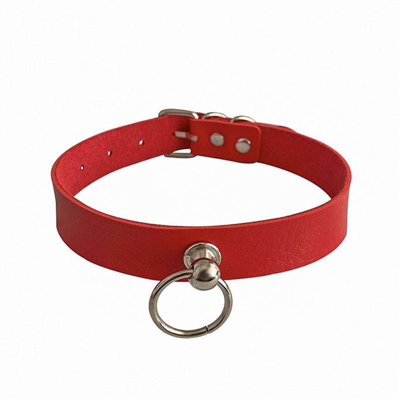 

Pu Chainsaw Man Leather Necklace Choker Cosplay Collar Women Girls Clasp Boy Red