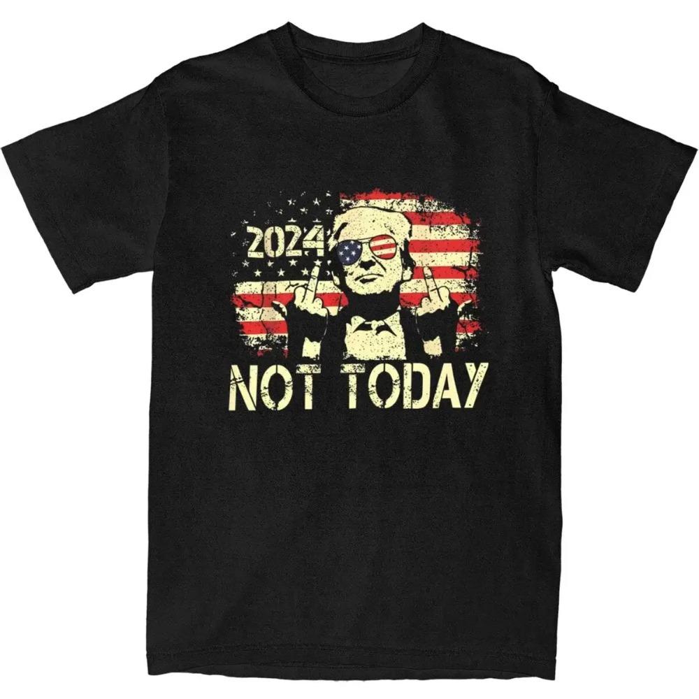 Not Today President Trump Shot Men Women's T Shirt Trump for President 2024 Assassination Attempt Apparel Funny Tees T-Shirts