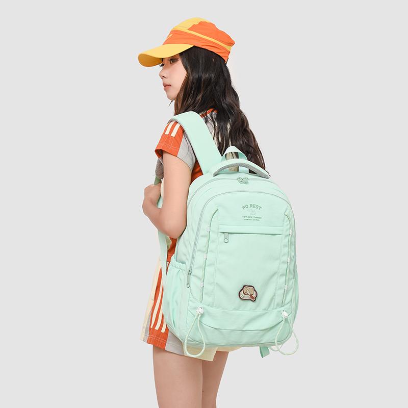 Contrast Color Schoolbag Lightweight Travel Backpack Large Capacity Backpack