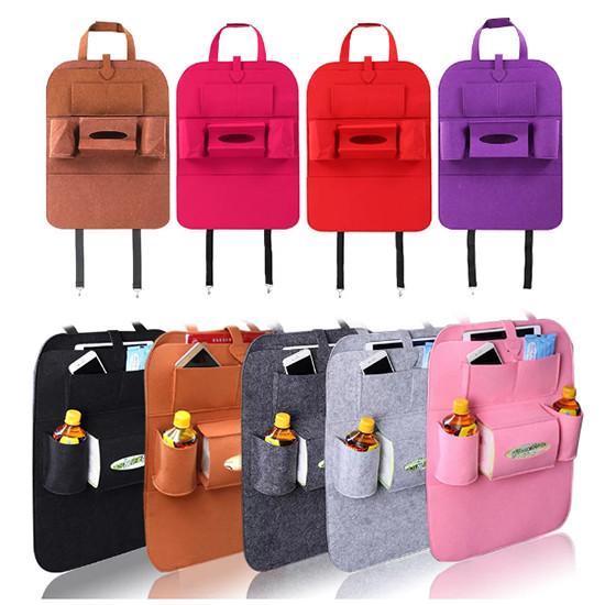 Car Rear Seat Organizer With Fabric Storage Bag For Children Car Interior Accessories
