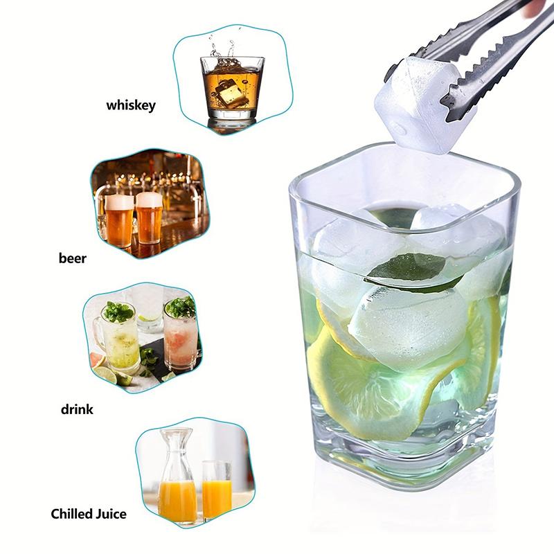 24 Pezzi/Set Cubetti di Ghiaccio Riutilizzabili per Whisky Pietre Resistenti all'Usura Estive Cubetti di Ghiaccio per Whisky Accessori in Plastica