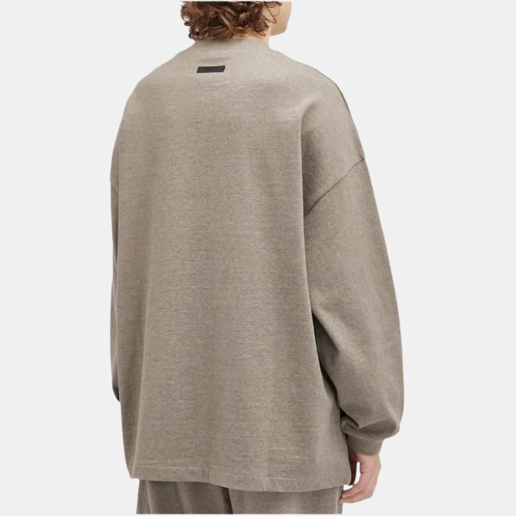 Fear of God Essentials Heavy Long-Sleeve Tee Heather Grey Men Tops 125HO242011F