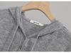 Women's Slimming High Elasticity Knitted Hoodie - Autumn/Winter Style, Warm Long Sleeve Casual Top