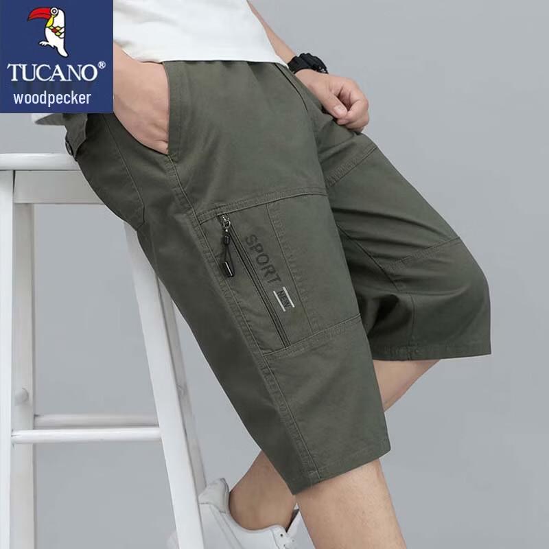 TUCANO Men s Cotton Multi-pocket Capri Pants 2XL