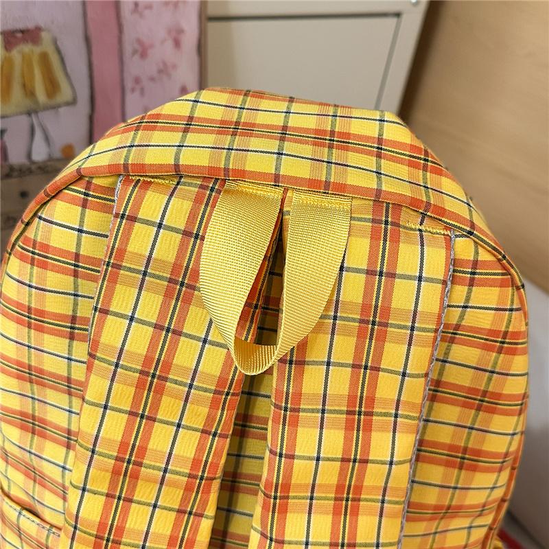 Plaid Schoolbag Women's Lightweight Backpack