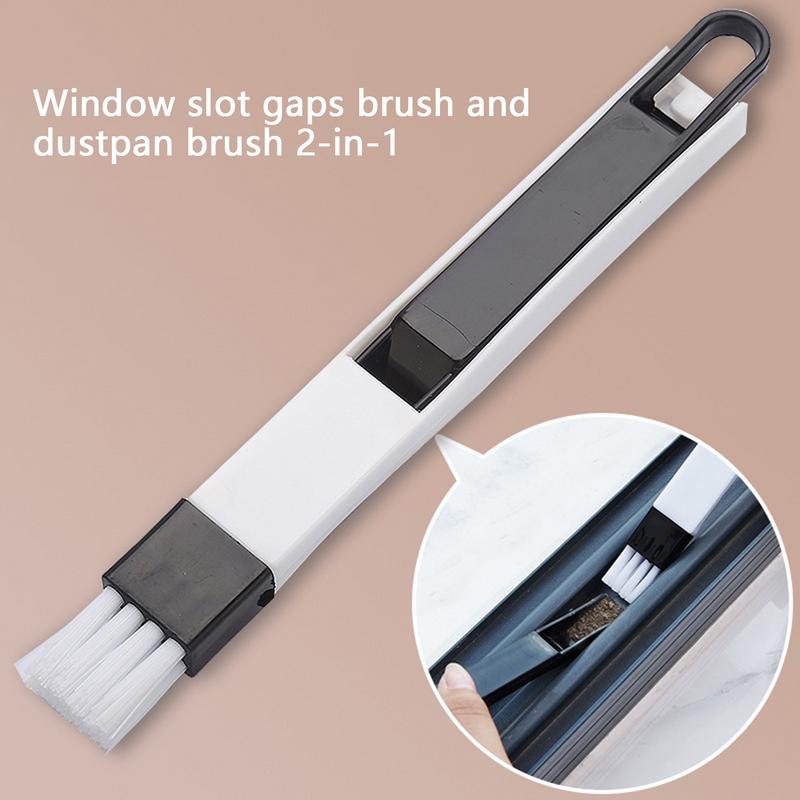 18cm Keyboard Slot Dust Cleaner Multifunctional Cleaning Brush with Dustpan Window Groove Hard Brush Household Cleaning Tools