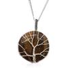 Tiger Eye Pendant Necklace Tree of Life