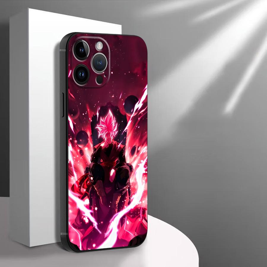 Case for iPhone 7 8 XR 15 16 14 Plus 13 12 11 17 Pro Max XS Max 17Air Black Soft Phone Cover Dragon Ball Super Saiyan God