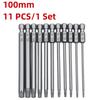 11PCS/12PCS Torx Hollow Screwdriver Flat Head Tamper Proof Security Drill Bit Set for Electric Drill  1/4" Hex Driver Bits
