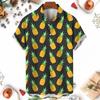 Męskie Koszule 3D z Nadrukiem Owoców Ananasa Dla Kobiet Nowe Letnie Zabawne Streetwear Krótkie Koszule Męskie Ubrania Hawajskie