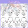 Stainless Steel Heart Keychain Pink Rhinestone Gratitude Quote Gift Birthday