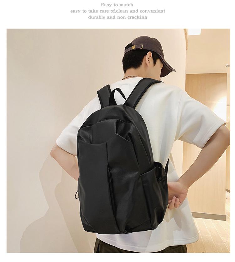 New Fashion PU Leather Double-Compartment Retro Backpack for Women