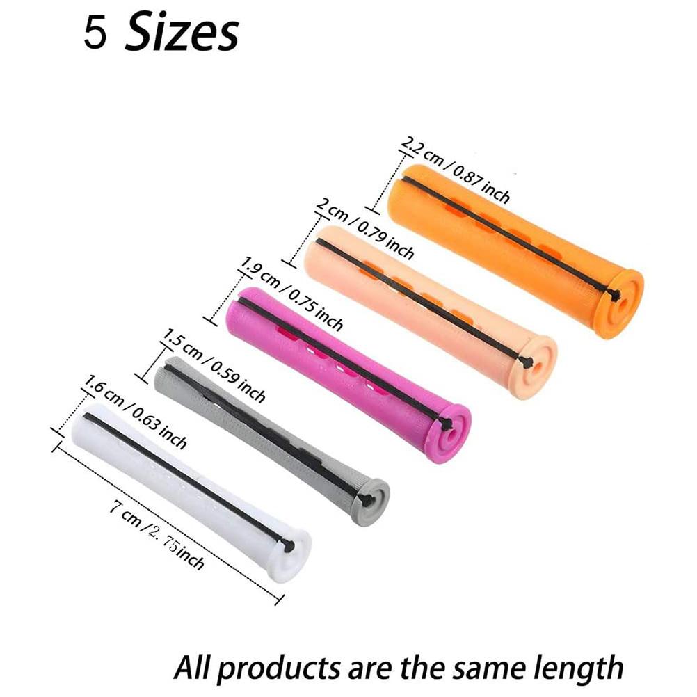 20Pcs Hair Perm Rods Set 5 Sizes Hair Rollers Plastic Cold Wave Rods Perming Rods Curlers