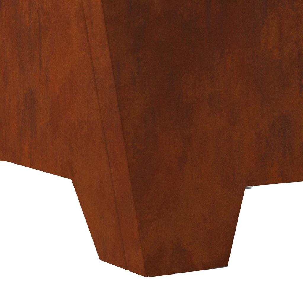 Fire Pit Brown 60 X 60 X 30 Cm Weathering Steel