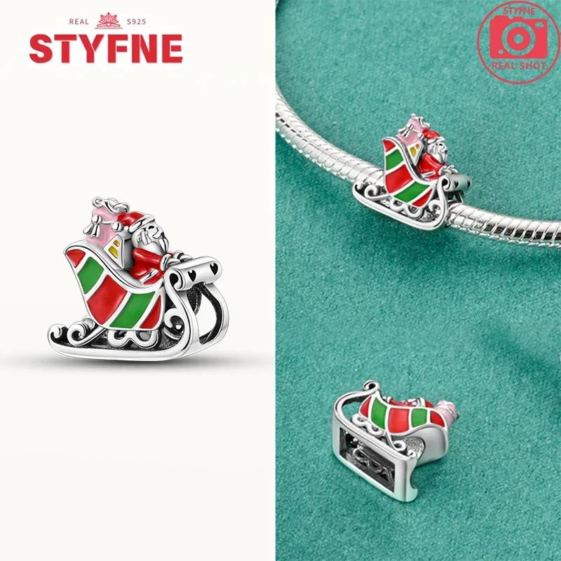 Copperchristmas Charms Elk Santa Claus Bead Snowflake Bell Snowman Charm Fit Original Bracelet Diy Fine Jewelry For Women